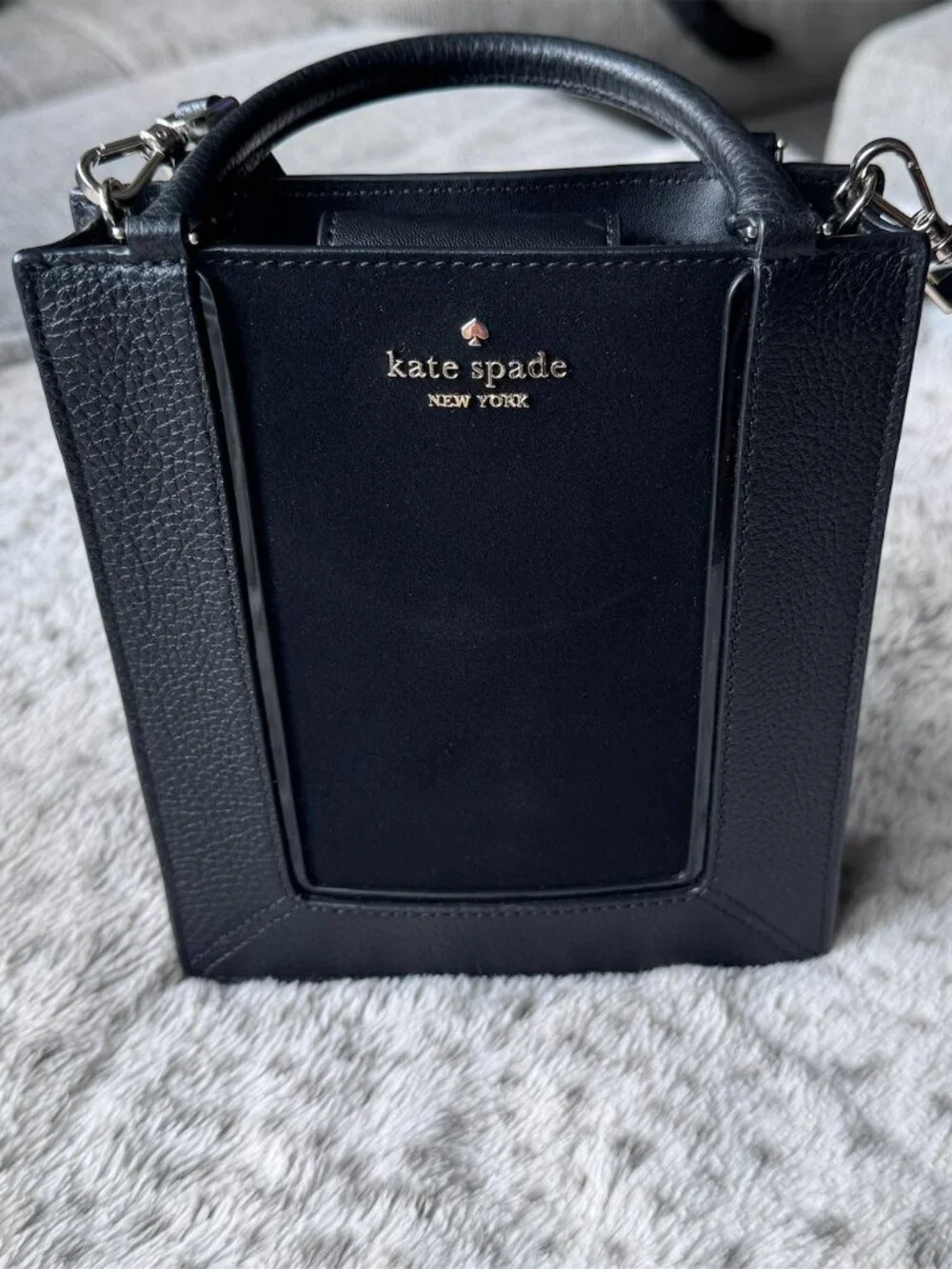 kate spade Lena Suede Mini Tote Black